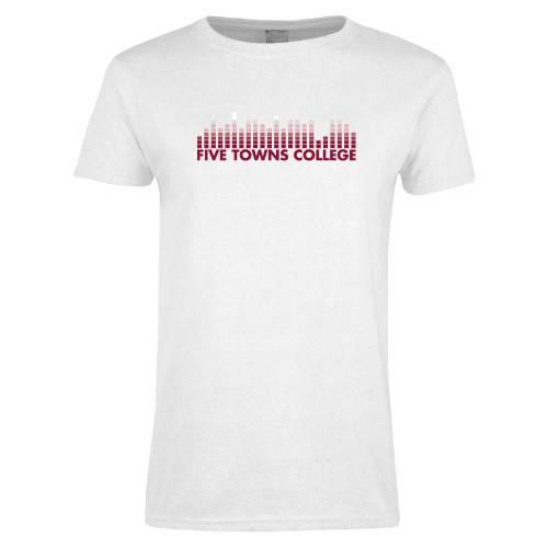 Womens White Short Sleeve Tee - Five Towns College Bars