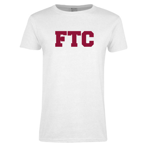  Womens White Short Sleeve Tee - FTC