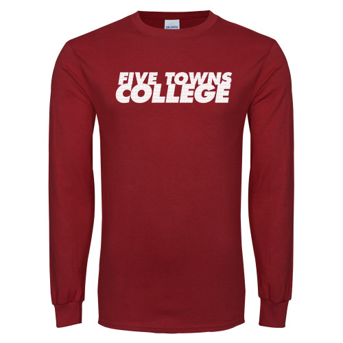  Cardinal Long Sleeve T Shirt - Five Towns College Mesh