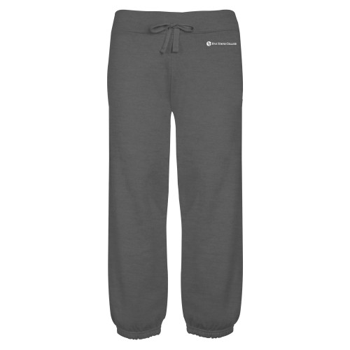  ENZA Womens Dark Heather Banded Fleece Capri - Primary Mark