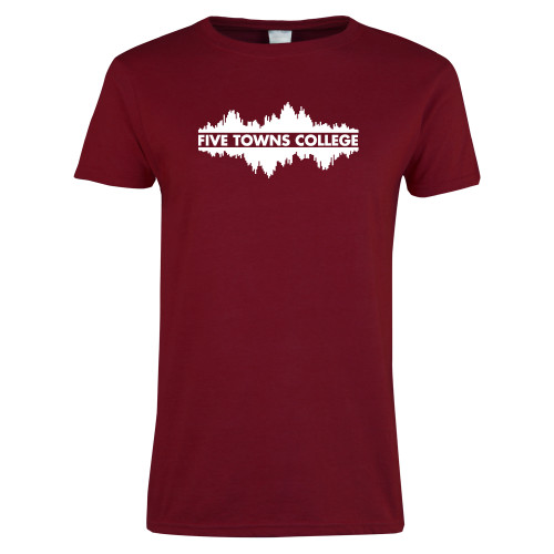  Next Level Womens Cardinal Short Sleeve Tee - Five Towns College Waves