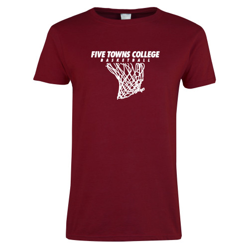  Next Level Womens Cardinal Short Sleeve Tee - Basketball