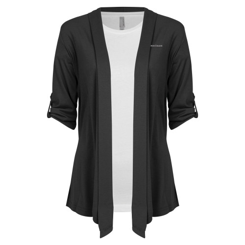  Womens Grey Drape Front Cardigan Sweater - Primary Mark