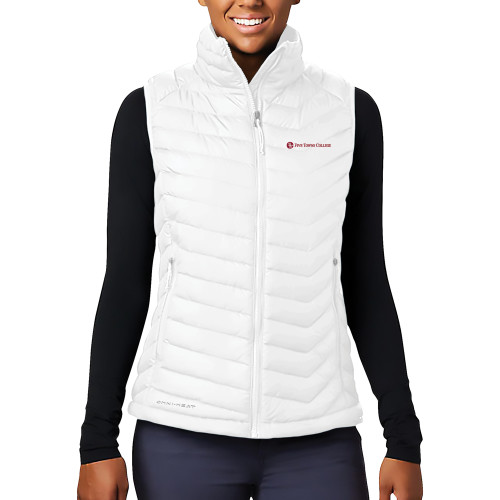  Columbia Womens White Powder Lite Vest - Primary Mark