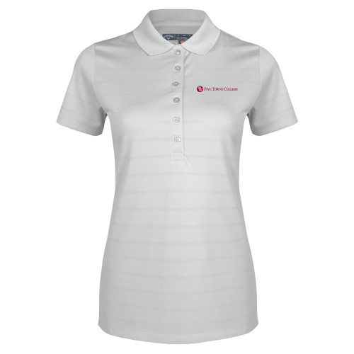  Callaway Womens White Opti Vent Polo - Primary Mark