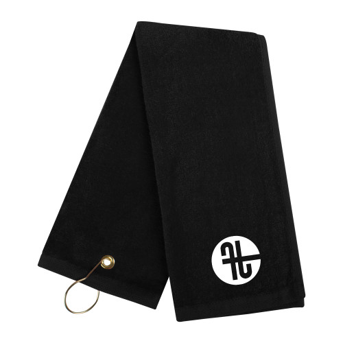  Black Golf Towel - Identity Mark