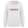 Thumbnail image for  ENZA Womens White V Notch Raw Edge Fleece Hoodie