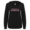 Thumbnail image for  ENZA Womens Black V Notch Raw Edge Fleece Hoodie