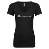 Thumbnail image for  Next Level Womens Black Ideal V Tee