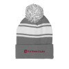 Thumbnail image for  Grey/White Two Tone Knit Pom Beanie w/Cuff