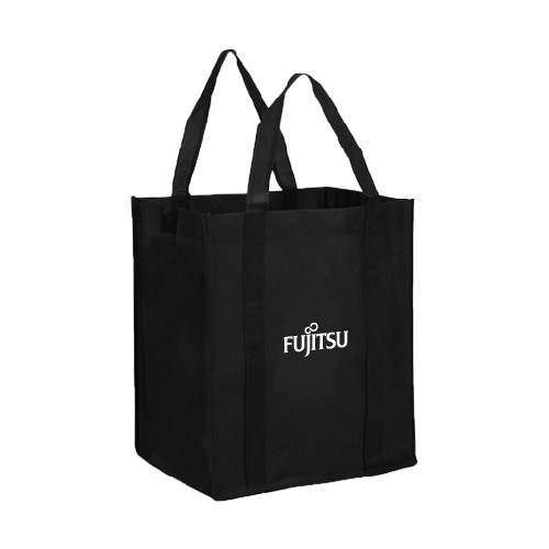 Non Woven Black Grocery Tote-Fujitsu