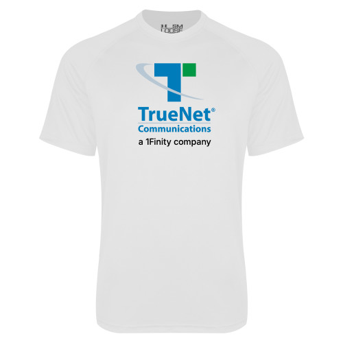 Under Armour White Tech Tee-TrueNet Communications Stacked
