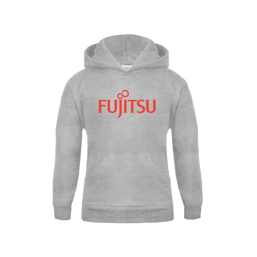 Youth Grey Fleece Hood-Fujitsu