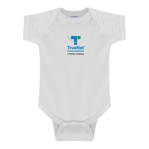 White Infant Onesie-TrueNet Communications Stacked