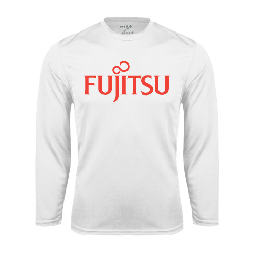 White Performance Long Sleeve Shirt-Fujitsu