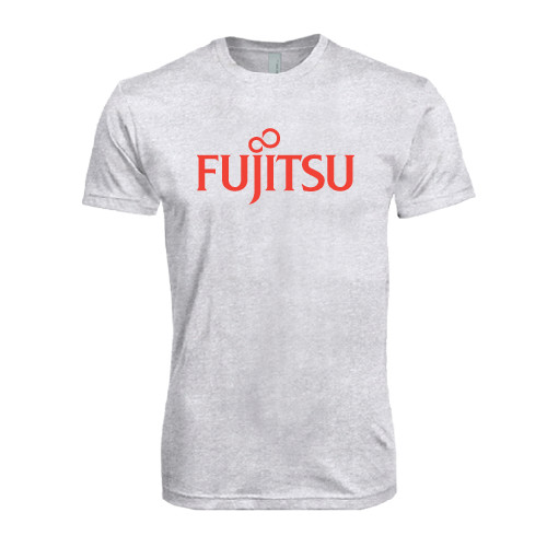 Next Level Heather White Triblend Tee-Fujitsu