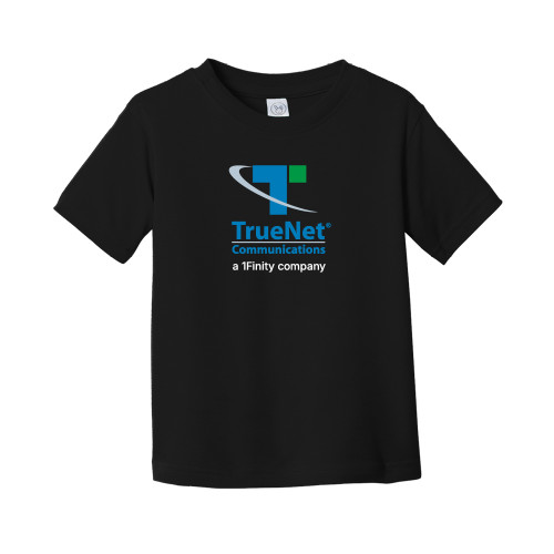 Toddler Black T Shirt-TrueNet Communications Stacked