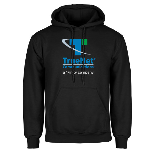 Black Fleece Hoodie-TrueNet Communications Stacked