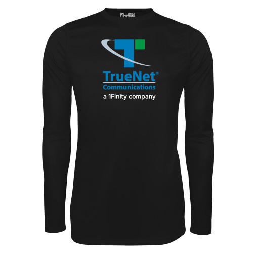 Under Armour Black Long Sleeve Tech Tee-TrueNet Communications Stacked
