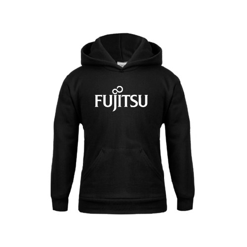 Youth Black Fleece Hoodie-Fujitsu