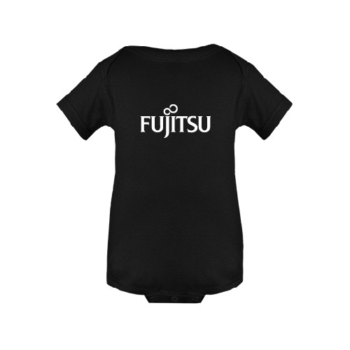 Black Infant Onesie-Fujitsu