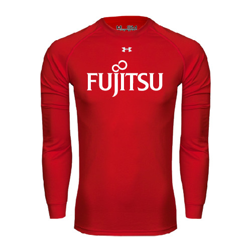 Under Armour Red Long Sleeve Tech Tee-Fujitsu