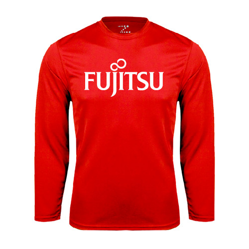 Red Performance Long Sleeve Shirt-Fujitsu