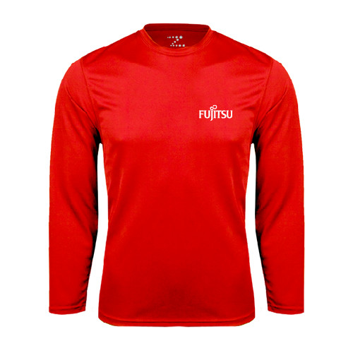 Red Performance Long Sleeve Shirt-Fujitsu
