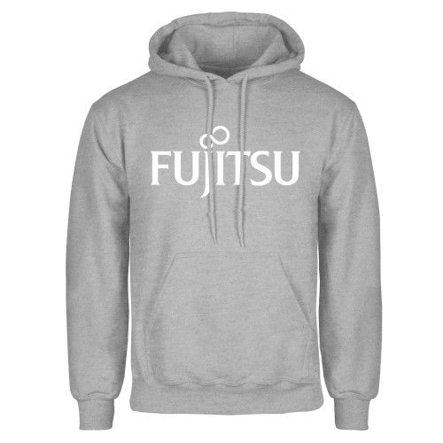 Grey Fleece Hoodie-Fujitsu