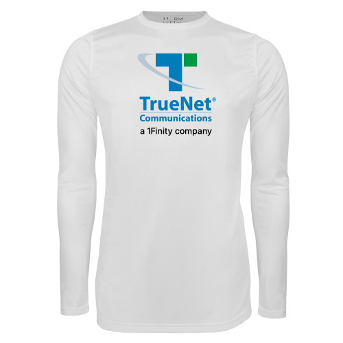 Under Armour White Long Sleeve Tech Tee-TrueNet Communications Stacked