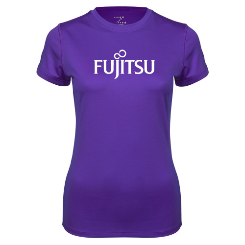 Womens Purple Performance Tee-Fujitsu