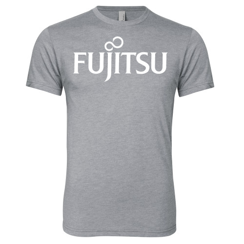 Next Level Heather Grey Triblend Tee-Fujitsu