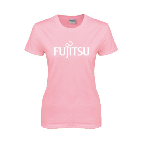 Womens Pink Short Sleeve Tee-Fujitsu
