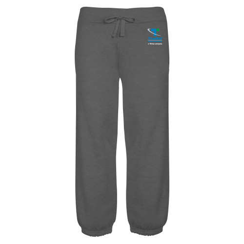 ENZA Womens Dark Heather Banded Fleece Capri-TrueNet Communications Stacked