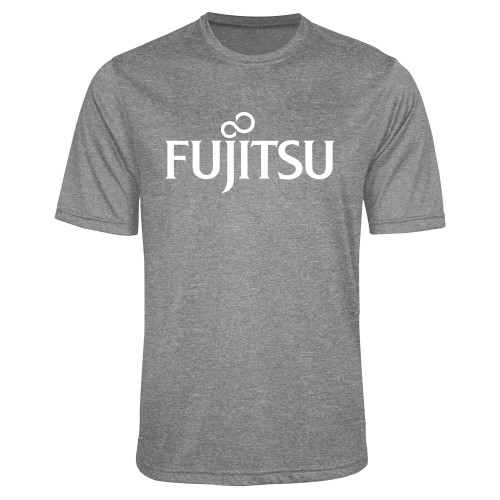 Grey Heather Performance Contender Tee-Fujitsu