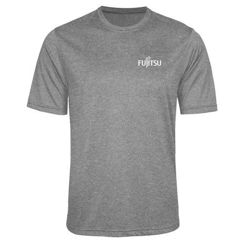 Grey Heather Performance Contender Tee-Fujitsu