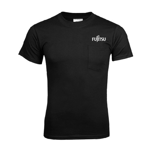 Black T Shirt w/Pocket-Fujitsu