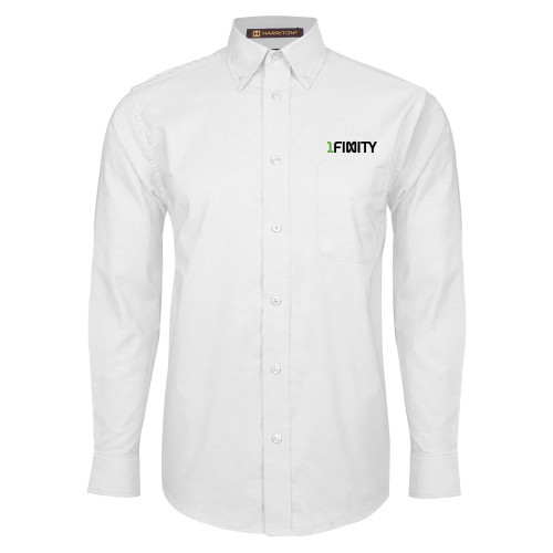 White Oxford Long Sleeve Shirt-1Finity Wordmark