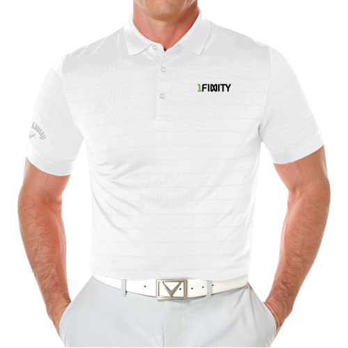 Callaway White Opti Vent Polo-1Finity Wordmark