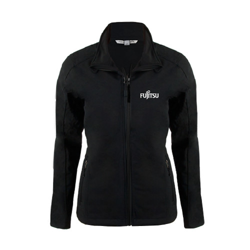 Womens Black Softshell Jacket-Fujitsu