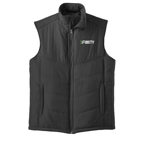 Black Puffer Vest-1Finity Wordmark