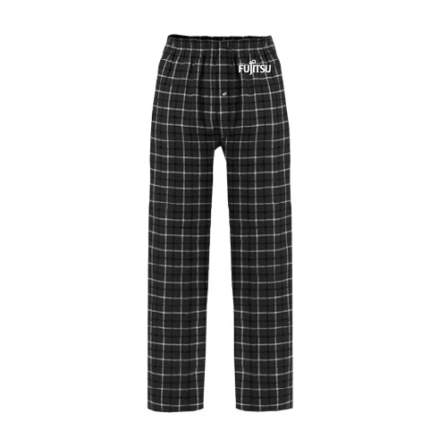Black/Grey Flannel Pajama Pant-Fujitsu