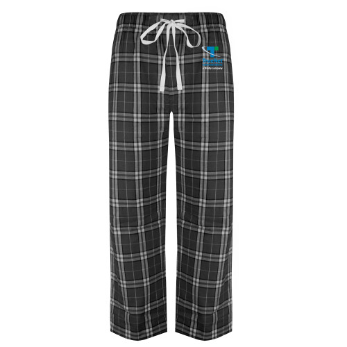 Black/Grey Flannel Pajama Pant-TrueNet Communications Stacked