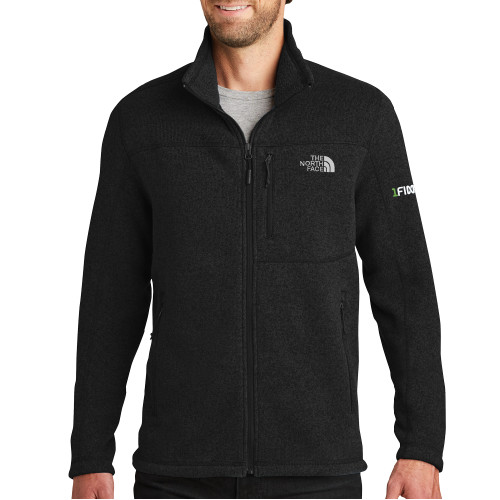 The North Face Black Heather Fleece Jacket-1Finity Wordmark