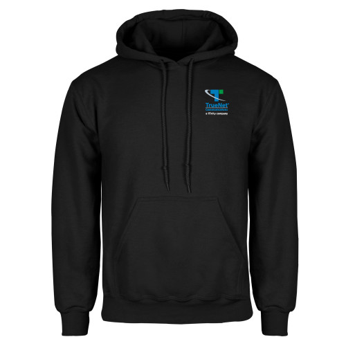 Black Fleece Hoodie-TrueNet Communications Stacked
