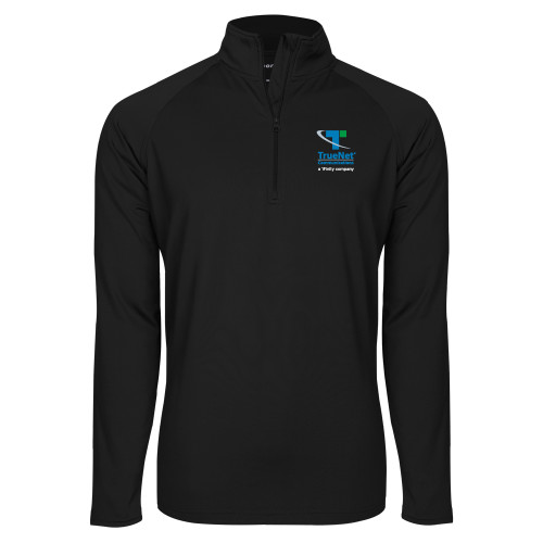 Sport Tek Black Sport Wick Stretch 1/2 Zip Pullover-TrueNet Communications Stacked