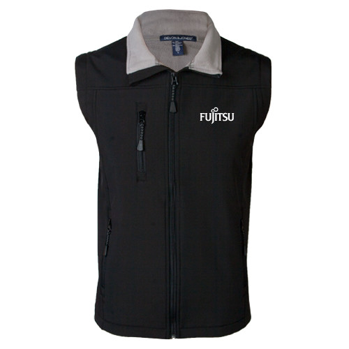 Black Premium Softshell Vest-Fujitsu