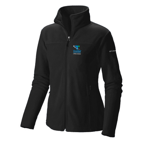 Columbia Womens Full Zip Black Fleece Jacket-TrueNet Communications Stacked