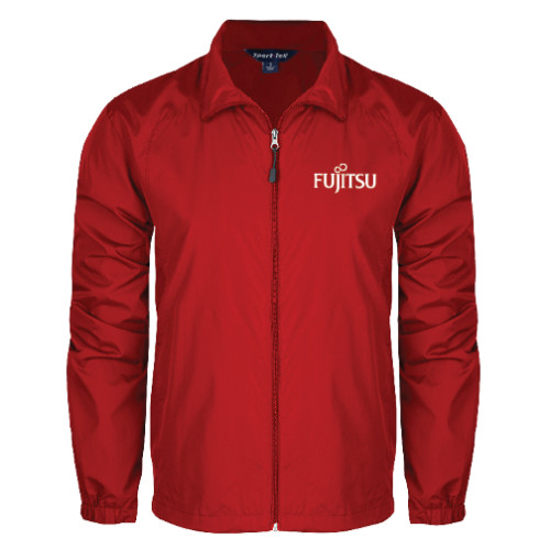 Red Full Zip Wind Jacket-Fujitsu