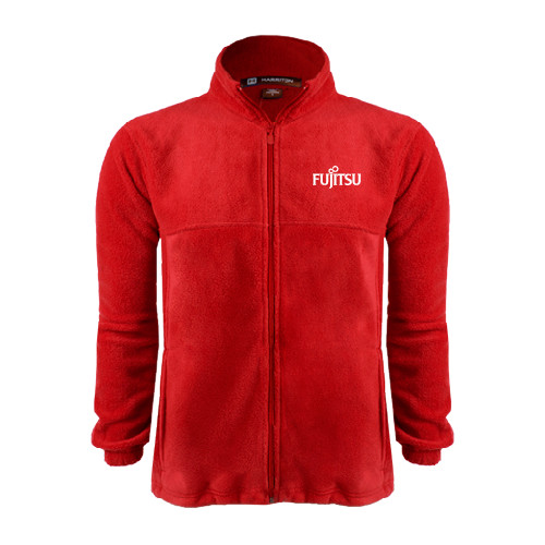 Red Fleece Full Zip Jacket-Fujitsu